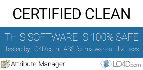 Attribute Manager is free of viruses and malware.