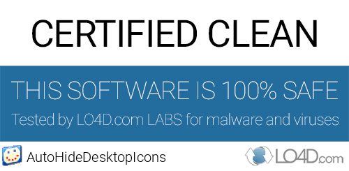 AutoHideDesktopIcons is free of viruses and malware.