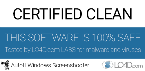 AutoIt Windows Screenshooter is free of viruses and malware.