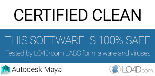 Autodesk Maya is free of viruses and malware.