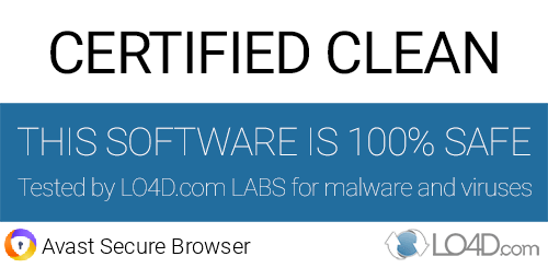 Avast Secure Browser is free of viruses and malware.