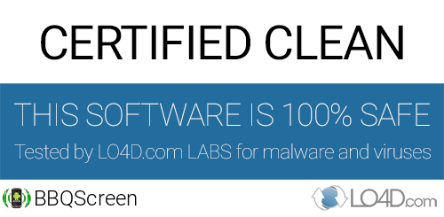 BBQScreen is free of viruses and malware.