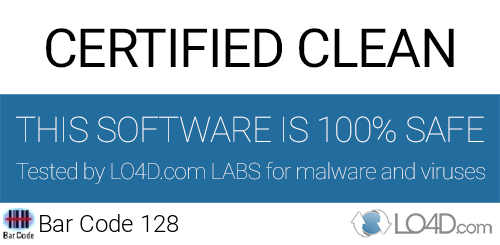 Bar Code 128 is free of viruses and malware.