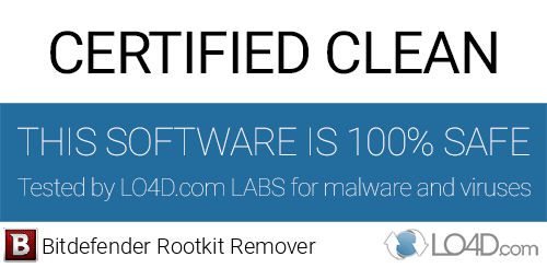 Bitdefender Rootkit Remover is free of viruses and malware.