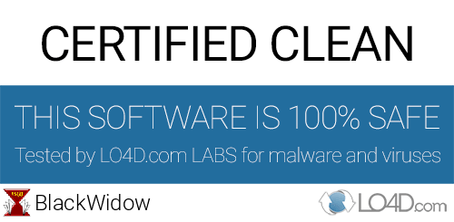 BlackWidow is free of viruses and malware.