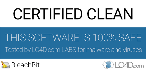 BleachBit is free of viruses and malware.