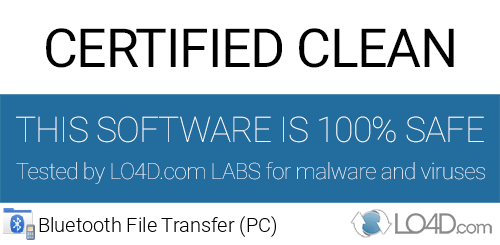 Bluetooth File Transfer (PC) is free of viruses and malware.