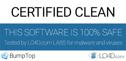 BumpTop is free of viruses and malware.
