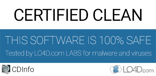 CDInfo is free of viruses and malware.