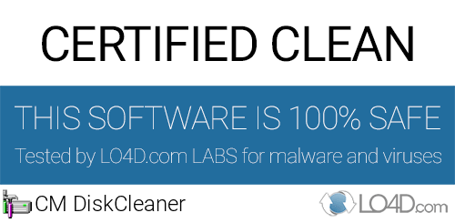 CM DiskCleaner is free of viruses and malware.