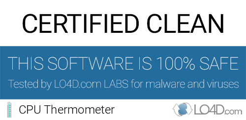 CPU Thermometer is free of viruses and malware.