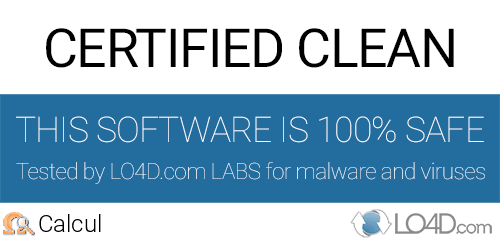 Calcul is free of viruses and malware.