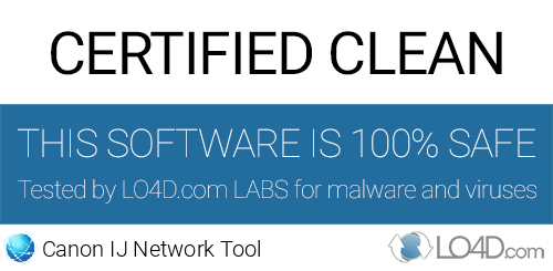 Canon IJ Network Tool is free of viruses and malware.