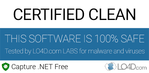 Capture .NET Free is free of viruses and malware.