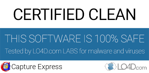 Capture Express is free of viruses and malware.