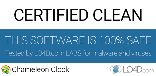 Chameleon Clock is free of viruses and malware.