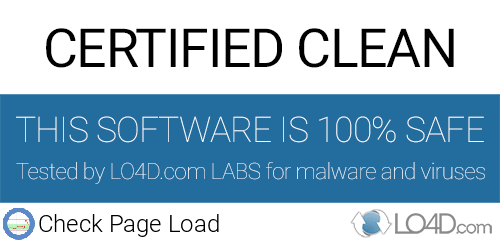 Check Page Load is free of viruses and malware.