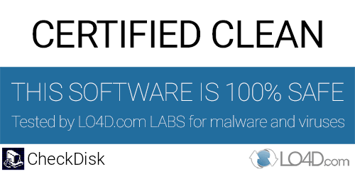 CheckDisk is free of viruses and malware.