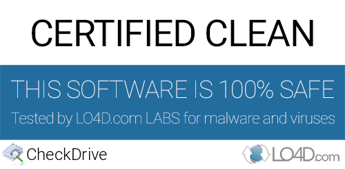 CheckDrive is free of viruses and malware.
