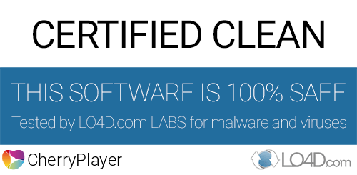 CherryPlayer is free of viruses and malware.