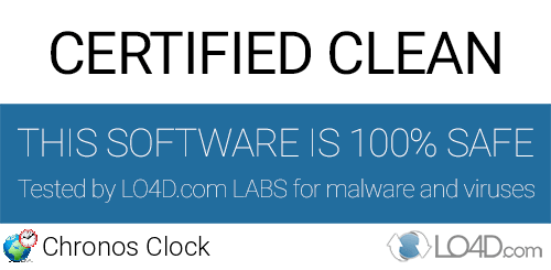 Chronos Clock is free of viruses and malware.