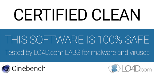 Cinebench is free of viruses and malware.