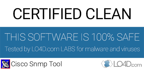 Cisco Snmp Tool is free of viruses and malware.