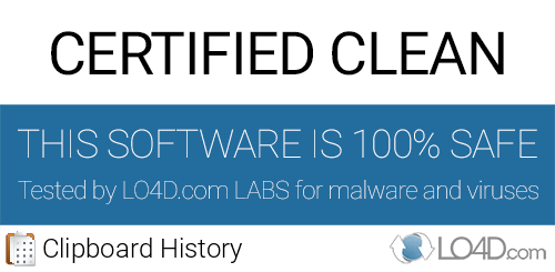 Clipboard History is free of viruses and malware.