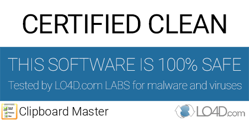 Clipboard Master is free of viruses and malware.