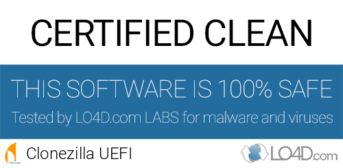 Clonezilla UEFI is free of viruses and malware.