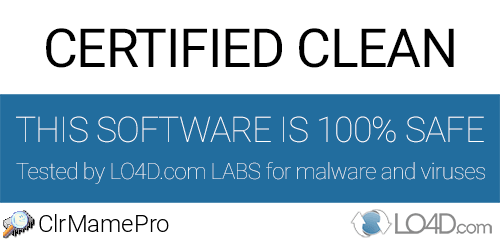 ClrMamePro is free of viruses and malware.