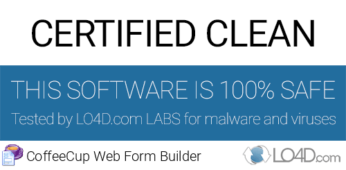 CoffeeCup Web Form Builder is free of viruses and malware.
