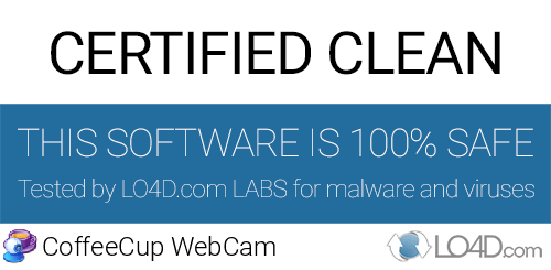 CoffeeCup WebCam is free of viruses and malware.