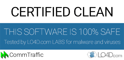 CommTraffic is free of viruses and malware.