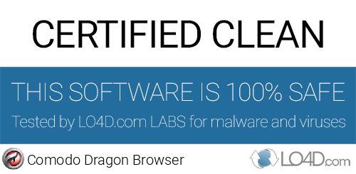 Comodo Dragon Browser is free of viruses and malware.