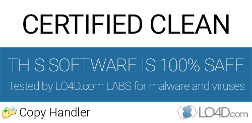 Copy Handler is free of viruses and malware.