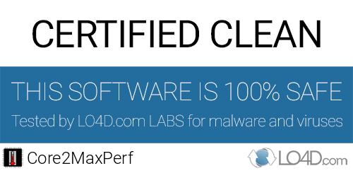 Core2MaxPerf is free of viruses and malware.