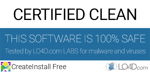 CreateInstall Free is free of viruses and malware.