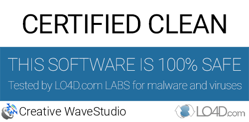 Creative WaveStudio is free of viruses and malware.