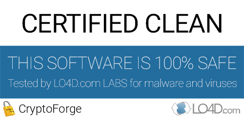 CryptoForge is free of viruses and malware.