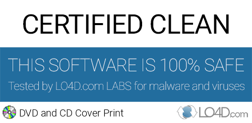 DVD and CD Cover Print is free of viruses and malware.