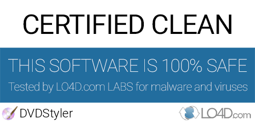 DVDStyler is free of viruses and malware.