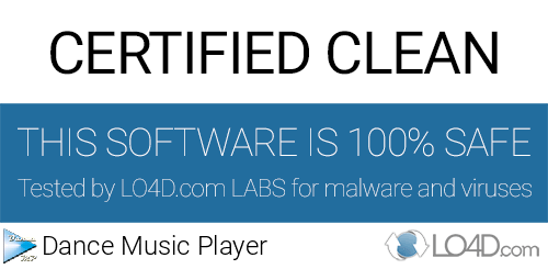 Dance Music Player is free of viruses and malware.