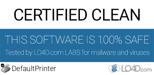 DefaultPrinter is free of viruses and malware.
