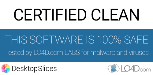 DesktopSlides is free of viruses and malware.