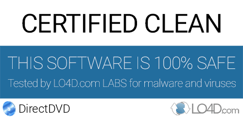 DirectDVD is free of viruses and malware.