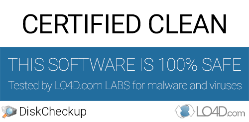 DiskCheckup is free of viruses and malware.