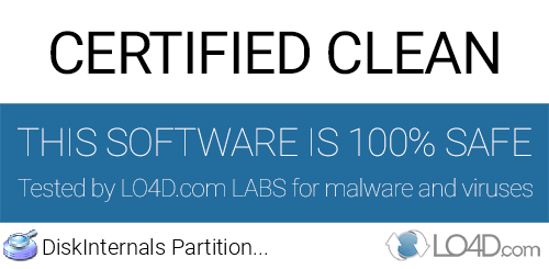 DiskInternals Partition Recovery is free of viruses and malware.