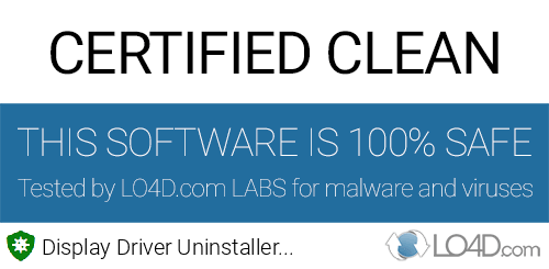 Display Driver Uninstaller (DDU) is free of viruses and malware.