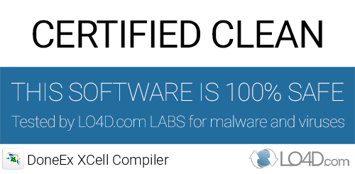 DoneEx XCell Compiler is free of viruses and malware.